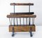 French Magazine Rack in Wrought Iron and Oak, 1960s 4