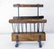 French Magazine Rack in Wrought Iron and Oak, 1960s, Image 4