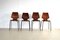 Vintage Danish Industrial Plywood Chairs, Set of 4 1