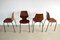 Vintage Danish Industrial Plywood Chairs, Set of 4 10