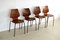 Vintage Danish Industrial Plywood Chairs, Set of 4 7