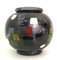 Vintage Black Deruta Ceramic Vase with Multicolored Details, Italy, Image 2