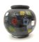Vintage Black Deruta Ceramic Vase with Multicolored Details, Italy 3