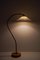 Art Deco Swedish Floor Lamp in Brass and Paper Cord Webbing 9