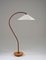 Schwedische Art Deco Stehlampe aus Messing und Papierkordelgeflecht 3
