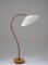 Schwedische Art Deco Stehlampe aus Messing und Papierkordelgeflecht 2