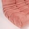 Togo Pink Armchair and Footstool by Michel Ducaroy for Ligne Roset, Set of 2 7