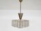 Small Vintage Austrian Brass & Glass Chandelier, 1960s 7