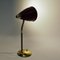 Norwegian Red Desk Lamp in Brass and Metal, 1950s 6