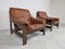 Vintage Leather Lounge Chairs, 1970s, Set of 2 3