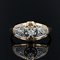 Anello Art Déco con diamanti in oro giallo a 18 carati, Francia, Immagine 3