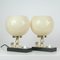 Mid-Century Swedish Marble, Opaline & Brass Table Lamps, 1940s, Set of 2 2