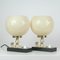 Mid-Century Swedish Marble, Opaline & Brass Table Lamps, 1940s, Set of 2, Image 2