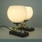 Mid-Century Swedish Marble, Opaline & Brass Table Lamps, 1940s, Set of 2, Image 10