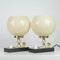 Mid-Century Swedish Marble, Opaline & Brass Table Lamps, 1940s, Set of 2 4