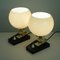 Mid-Century Swedish Marble, Opaline & Brass Table Lamps, 1940s, Set of 2 15