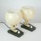 Mid-Century Swedish Marble, Opaline & Brass Table Lamps, 1940s, Set of 2, Image 14
