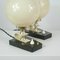Mid-Century Swedish Marble, Opaline & Brass Table Lamps, 1940s, Set of 2 8
