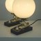 Mid-Century Swedish Marble, Opaline & Brass Table Lamps, 1940s, Set of 2 9