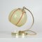 Deutsche Bauhaus Art Deco Tischlampe aus Messing & Opalglas, 1930er 6