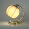Deutsche Bauhaus Art Deco Tischlampe aus Messing & Opalglas, 1930er 8