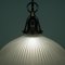 Art Deco Holophane Industrial Glass Pendant Lamp, France, 1930s 12