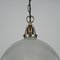 Art Deco Holophane Industrial Glass Pendant Lamp, France, 1930s, Image 9