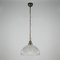 Art Deco Holophane Industrial Glass Pendant Lamp, France, 1930s, Image 3