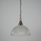 Art Deco Holophane Industrial Glass Pendant Lamp, France, 1930s 4