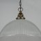 Art Deco Holophane Industrial Glass Pendant Lamp, France, 1930s 10