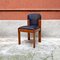Italienische Mid-Century Stühle aus Holz & schwarzem Leder von Silvio Coppola für Bernini, 1960er, 4er Set 11