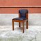 Mid-Century Italian Wood and Black Leather Chairs by Silvio Coppola for Bernini, 1960s, Set of 4, Image 11