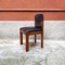 Mid-Century Italian Wood and Black Leather Chairs by Silvio Coppola for Bernini, 1960s, Set of 4, Image 1