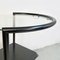 Italian Post Modern Black and Red Metal and Glass Table on Wheels, 1980s 12