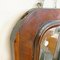 Italienischer Mid-Century Spiegel aus Massivholz mit abgerundeten Ecken und flachem Fuß, 1950er 5