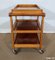 Blonde Mahogany Table with Wheels, 1960s 16