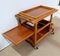 Blonde Mahogany Table with Wheels, 1960s, Image 9