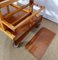 Blonde Mahogany Table with Wheels, 1960s 13