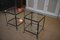 Metal & Glass Low Tables, 1960s, Set of 2 2