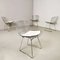 Leather and Chrome Chairs by Harry Bertoia for Knoll, Set of 4 2
