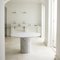 Ashby Round Dining/Hall Table Handcrafted in Honed Bianco Carrara Marble by Kevin Frankental for Lemon 3