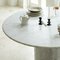 Ashby Round Dining/Hall Table Handcrafted in Honed Bianco Carrara Marble by Kevin Frankental for Lemon 6