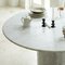 Ashby Round Dining/Hall Table Handcrafted in Honed Bianco Carrara Marble by Kevin Frankental for Lemon, Image 6