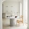 Ashby Round Dining/Hall Table Handcrafted in Honed Bianco Carrara Marble by Kevin Frankental for Lemon, Image 4