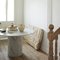 Ashby Round Dining/Hall Table Handcrafted in Honed Bianco Carrara Marble by Kevin Frankental for Lemon 5