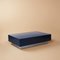 Chelmsford Navy Blue Satin Lacquered Steel & Glass Coffee Table with Stainless Steel Base by Kevin Frankental for Lemon 1