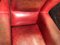 Vintage Bergere Red Leather Chair from Baxter 4