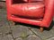 Chaise Bergère Vintage en Cuir Rouge de Baxter 8