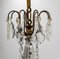 Mid-Century French Chandelier with Crystal Drops and Ball 6