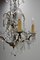 Lámpara de araña francesa Mid-Century con gotas de cristal y bola, Imagen 8